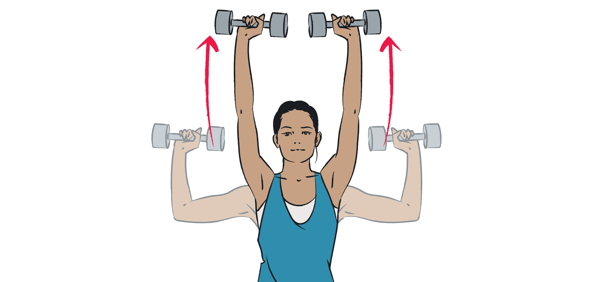 push dumbell olahraga di rumah